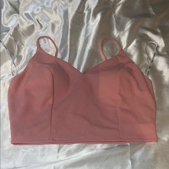 Papaya Tops - Papaya Blush Pink Cropped Top